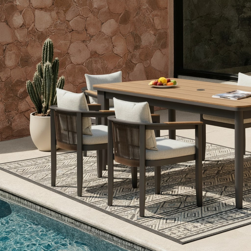 ALUXO Hemera Outdoor Range 6 Seater Dining Set