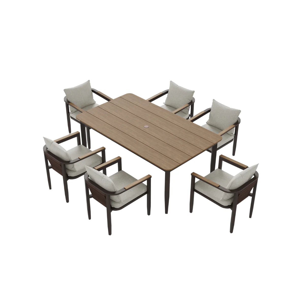 ALUXO Hemera Outdoor Range 6 Seater Dining Set