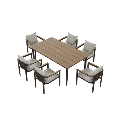 ALUXO Hemera Outdoor Range 6 Seater Dining Set
