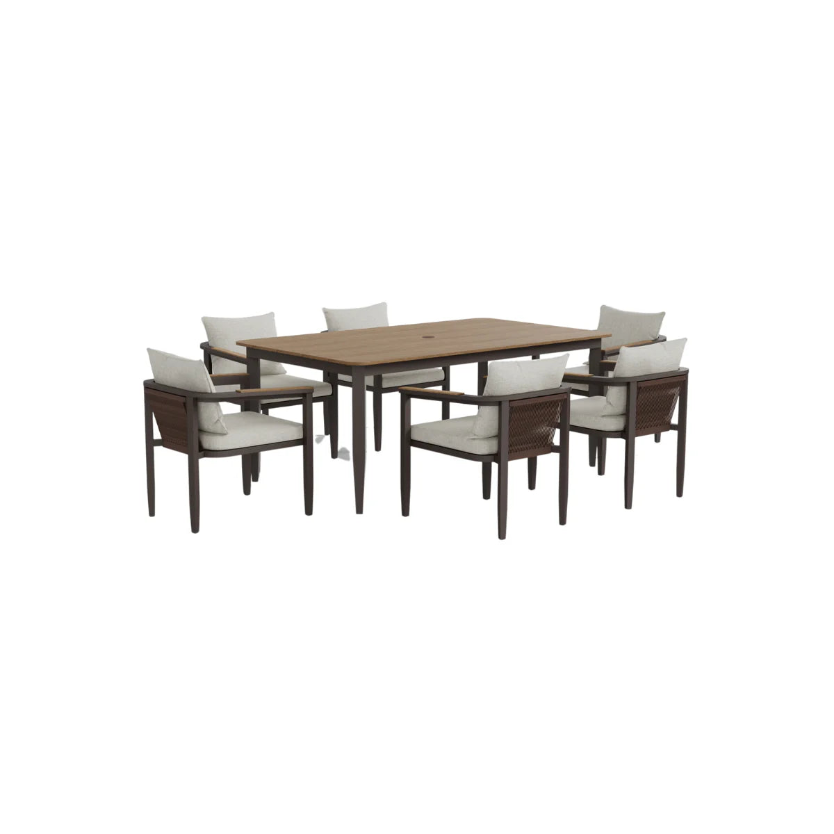 ALUXO Hemera Outdoor Range 6 Seater Dining Set