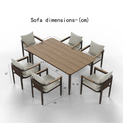 ALUXO Hemera Outdoor Range 6 Seater Dining Set