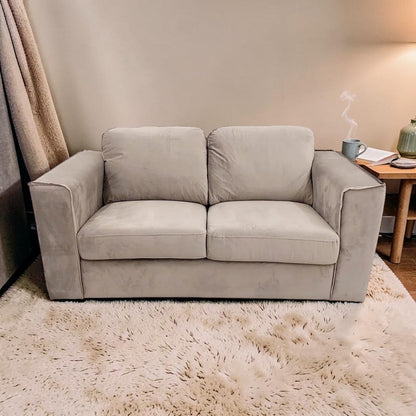Hudson 3+2 Seater Sofa With Fixed Back Cushion In Ebony Black Velvet Fabric