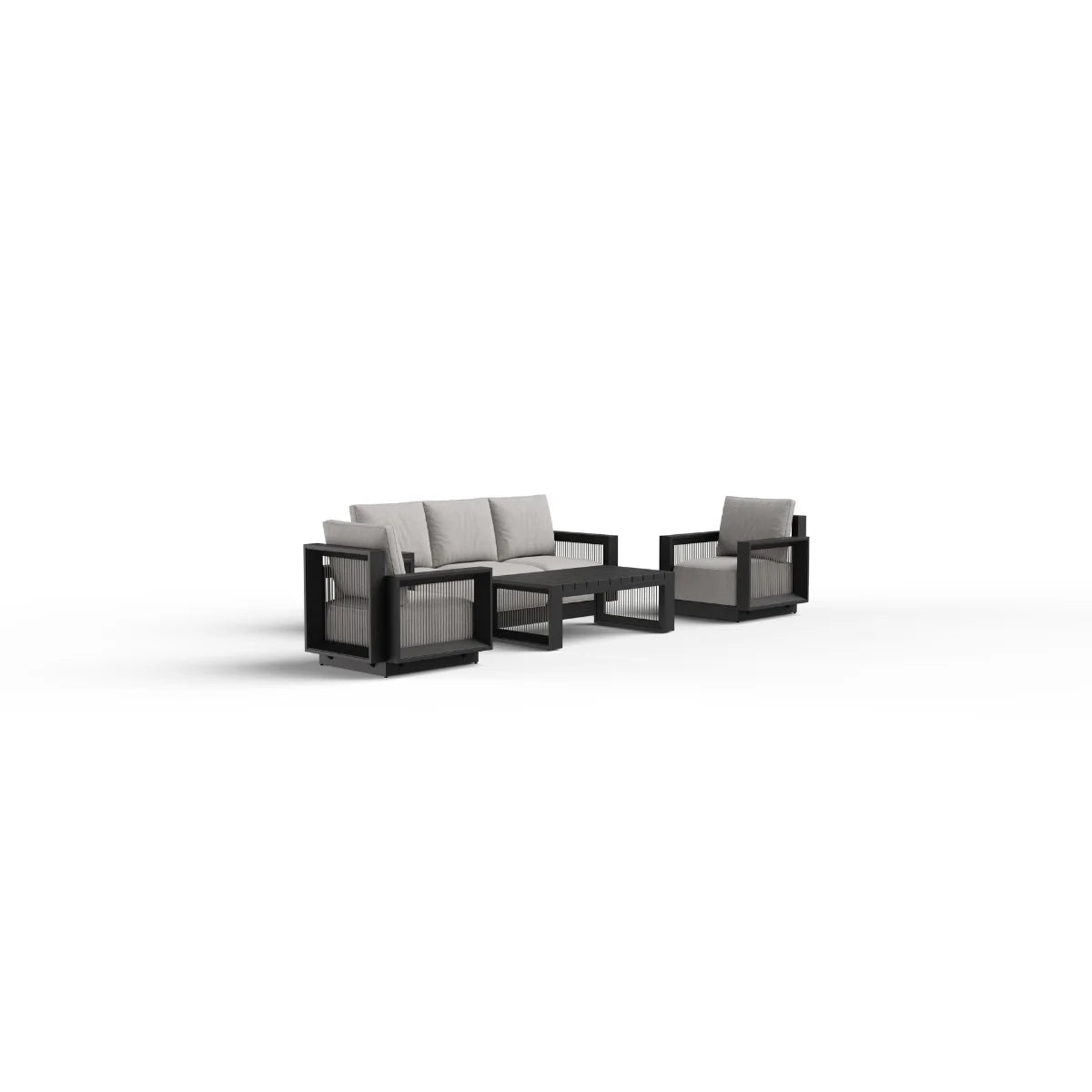 ALUXO Ikos Onyx 5 Seater Outdoor Lounge Set