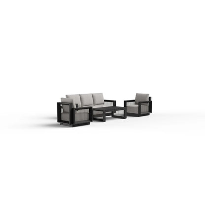 ALUXO Ikos Onyx 5 Seater Outdoor Lounge Set