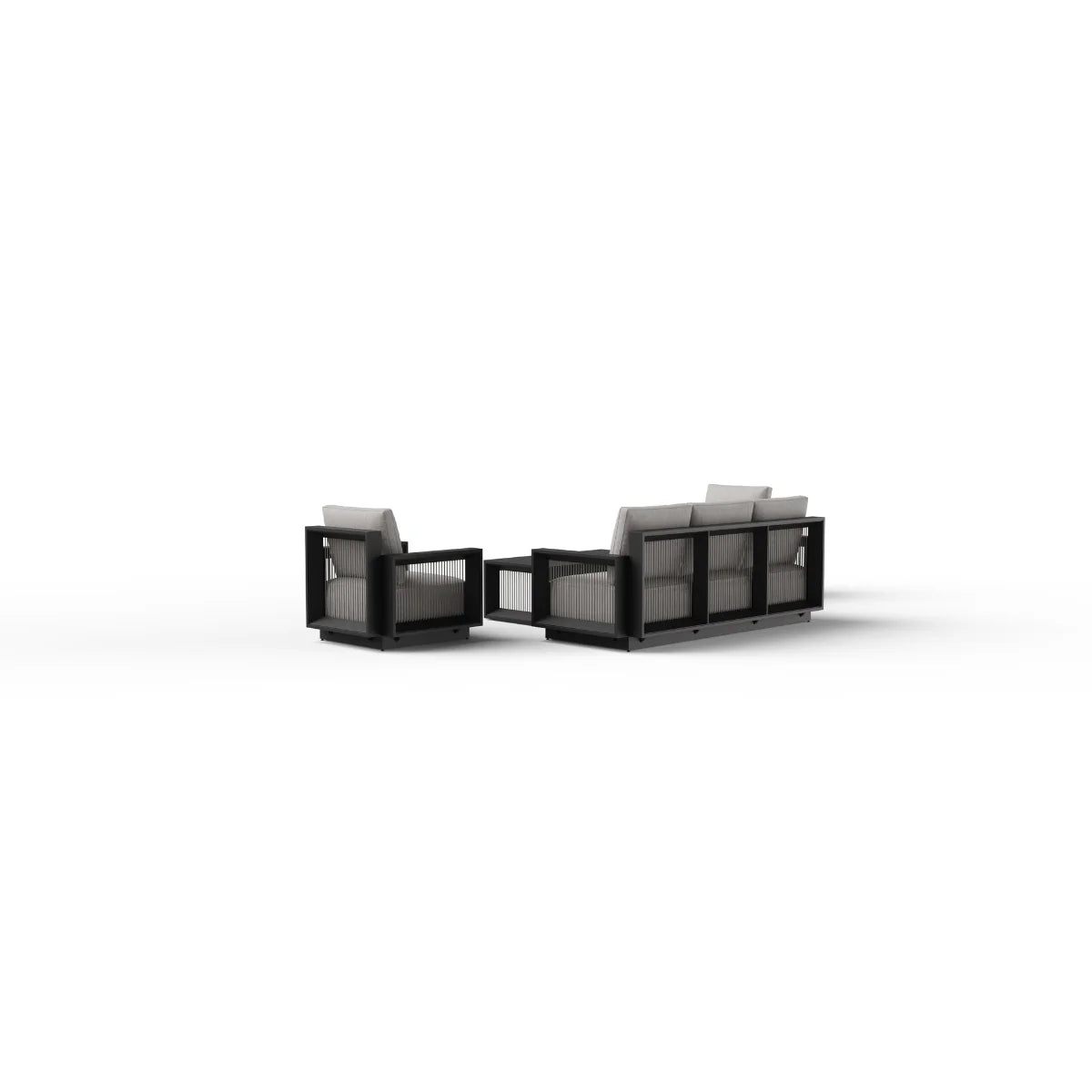 ALUXO Ikos Onyx 5 Seater Outdoor Lounge Set