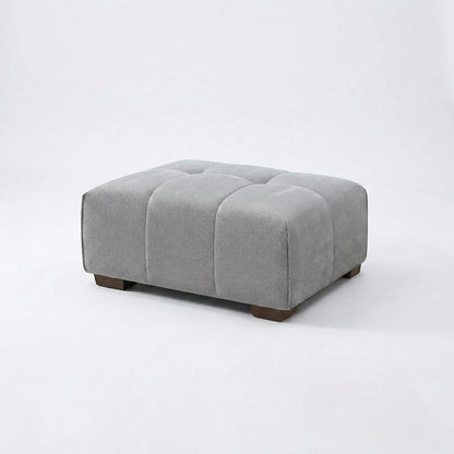 ALUXO Leonard Modular Footstool In Cloudy Grey Boucle Fabric