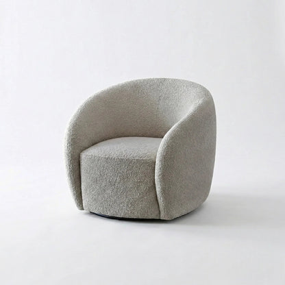 ALUXO Nolita Accent Armchair In Koala Boucle Fabric