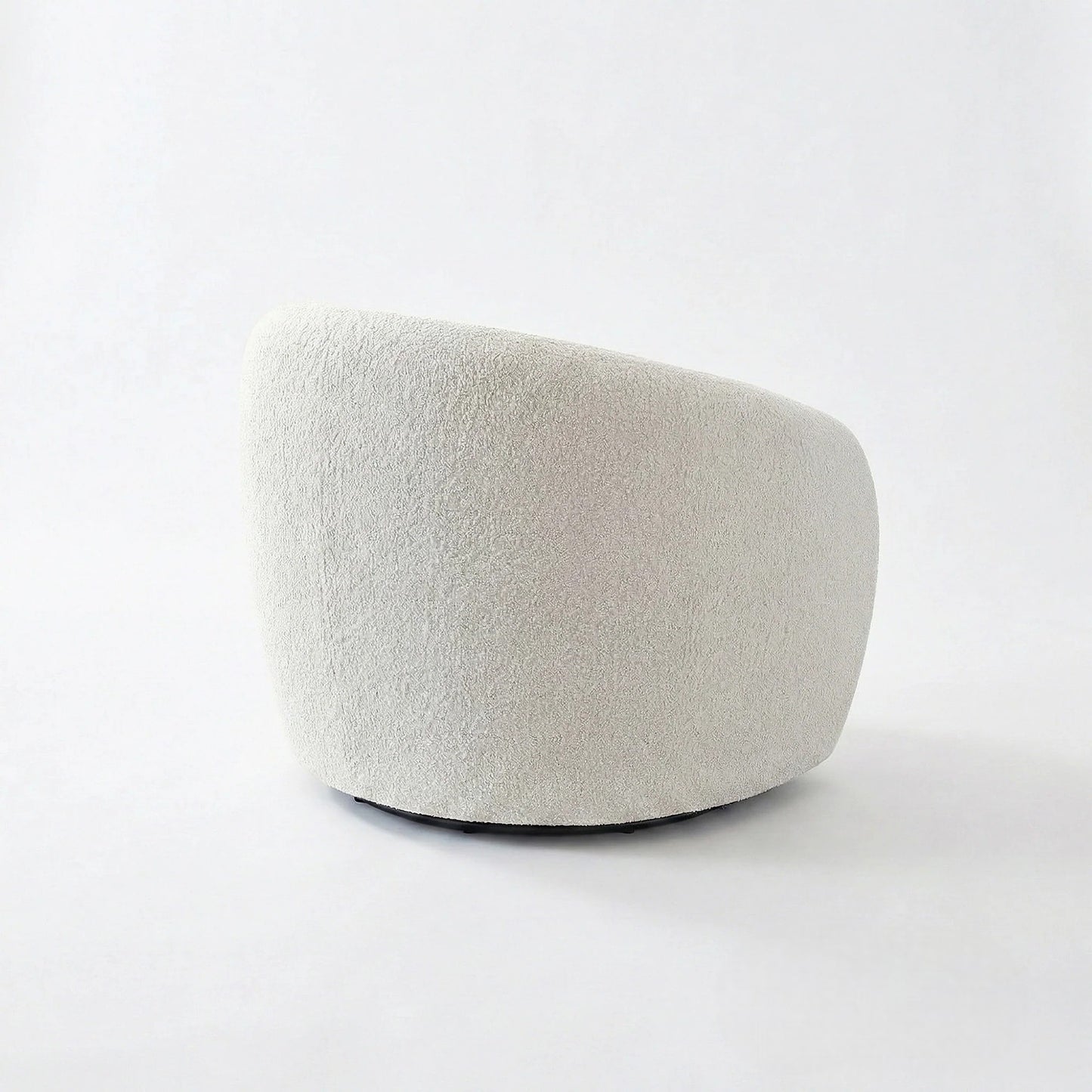 ALUXO Nolita Accent Armchair In Latte Boucle Fabric