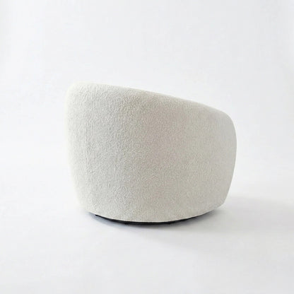 ALUXO Nolita Accent Armchair In Latte Boucle Fabric