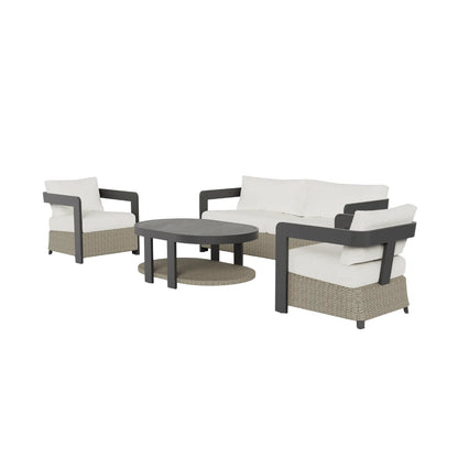 ALUXO Selene Wicker 5 Seater Outdoor Lounge Set