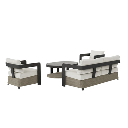 ALUXO Selene Wicker 5 Seater Outdoor Lounge Set