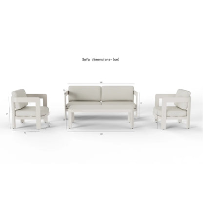 ALUXO Sofia Outdoor Range 4 Seater Lounge Set