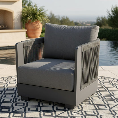 ALUXO Ares Outdoor Onyx 5 Seater Lounge Set