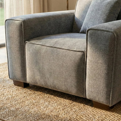 ALUXO Dakota Modular Armchair In Midnight Black Boucle Fabric