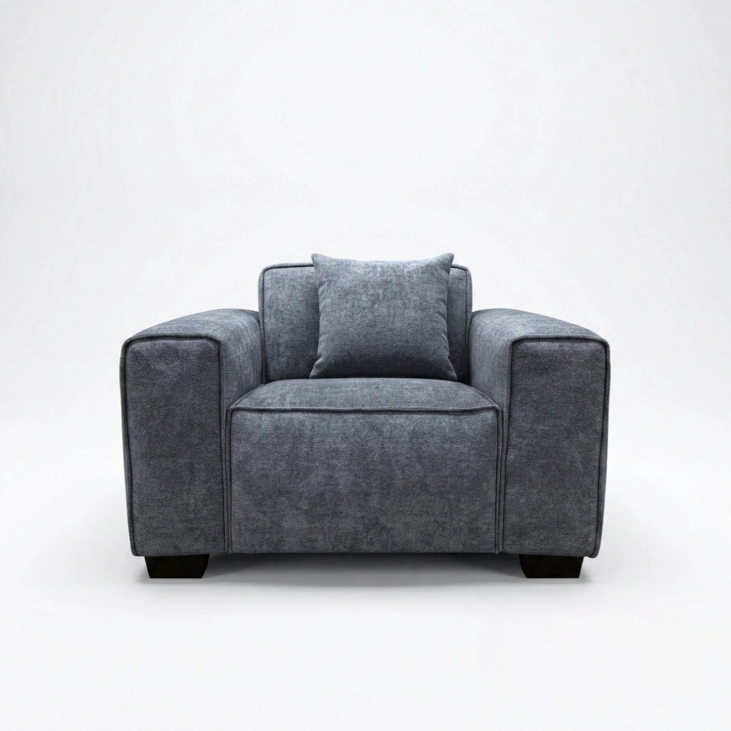 ALUXO Dakota Modular Armchair In Midnight Black Boucle Fabric