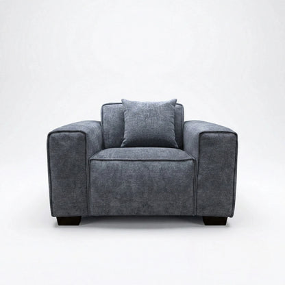 ALUXO Dakota Modular Armchair In Midnight Black Boucle Fabric