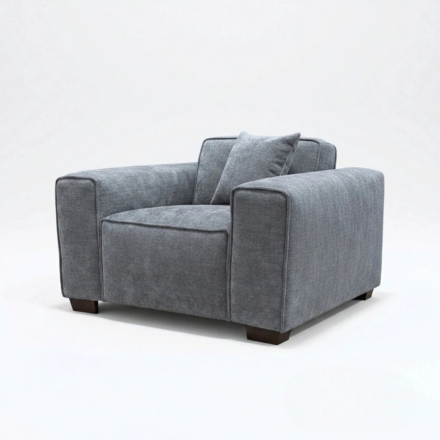 ALUXO Dakota Modular Armchair In Midnight Black Boucle Fabric