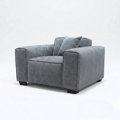 ALUXO Dakota Modular Armchair In Midnight Black Boucle Fabric