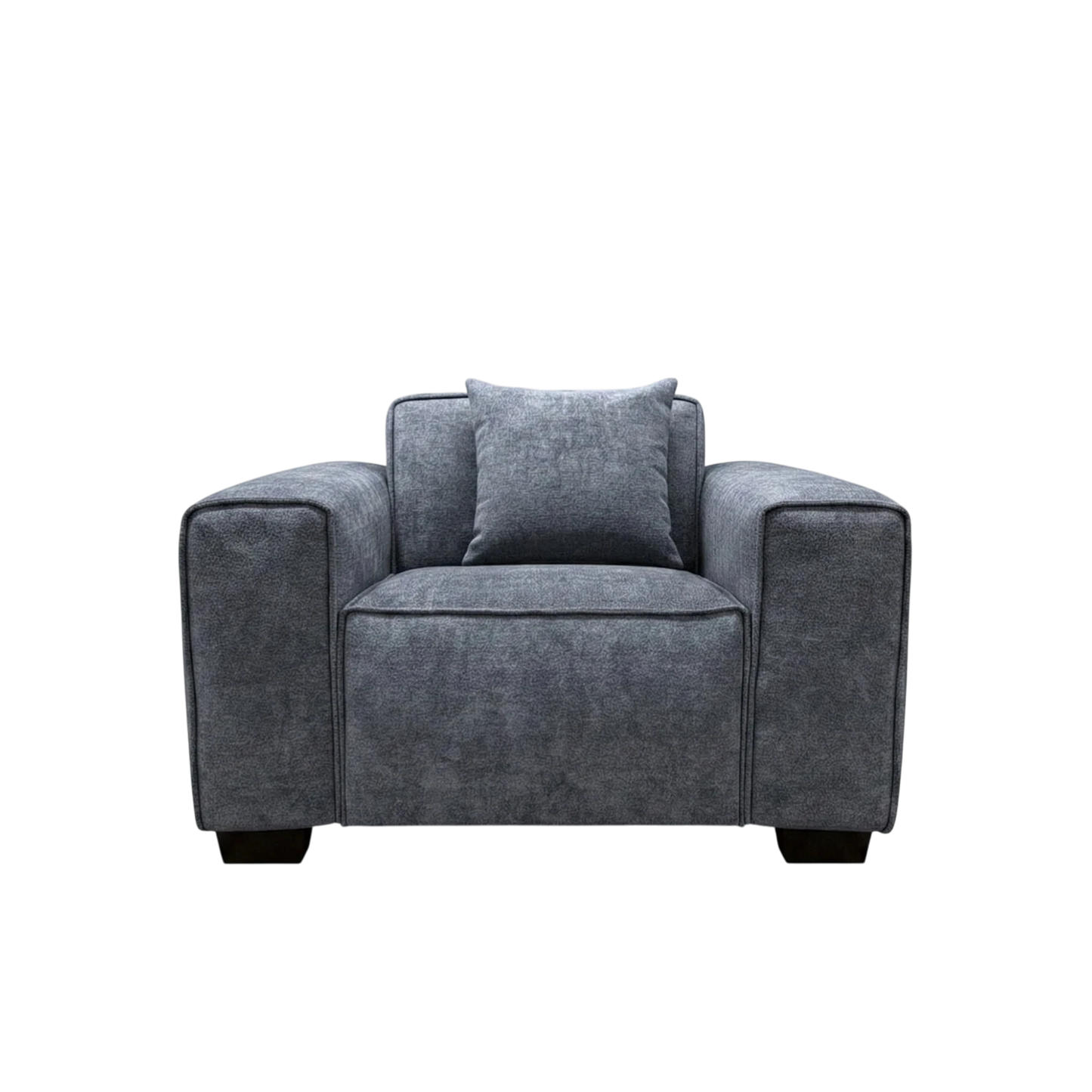 ALUXO Dakota Modular Armchair In Midnight Black Boucle Fabric