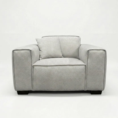 ALUXO Dakota Modular Armchair In Charcoal Grey Boucle Fabric