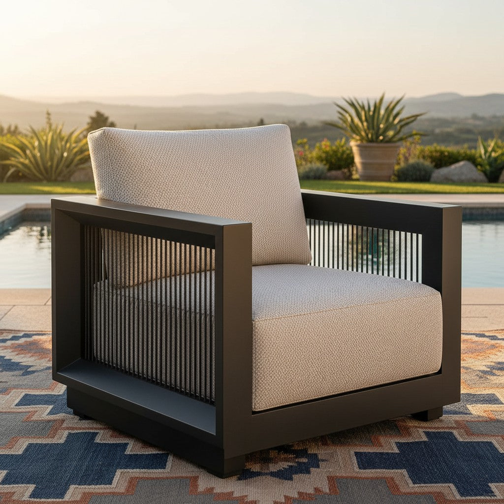 ALUXO Ikos Onyx 5 Seater Outdoor Lounge Set