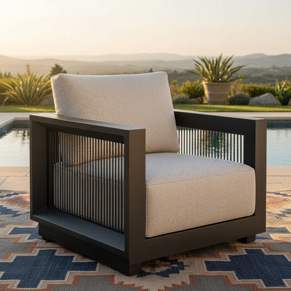 ALUXO Ikos Onyx 5 Seater Outdoor Lounge Set
