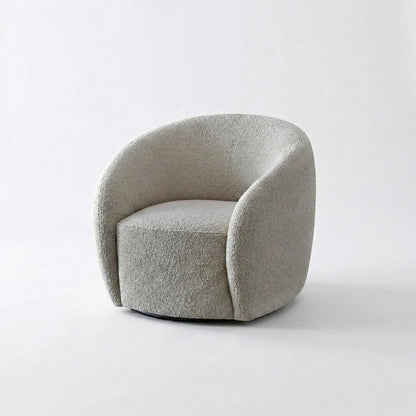 ALUXO Nolita Accent Armchair In Koala Boucle Fabric