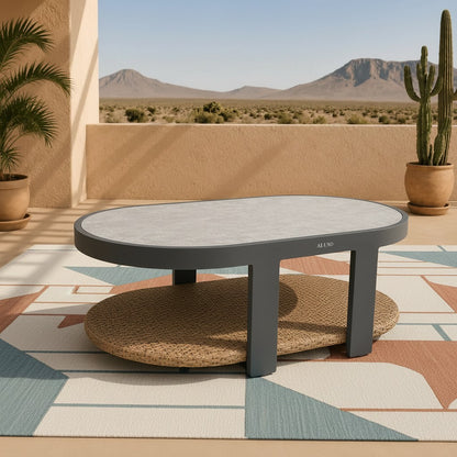 ALUXO Selene Wicker 5 Seater Outdoor Lounge Set
