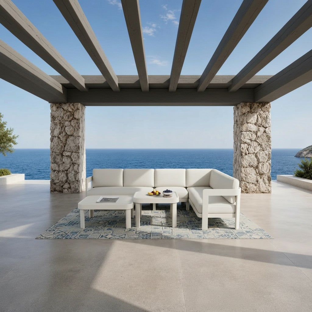 ALUXO Sofia Outdoor Range 8 Seater Corner Lounge Set