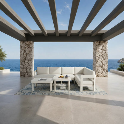 ALUXO Sofia Outdoor Range 8 Seater Corner Lounge Set