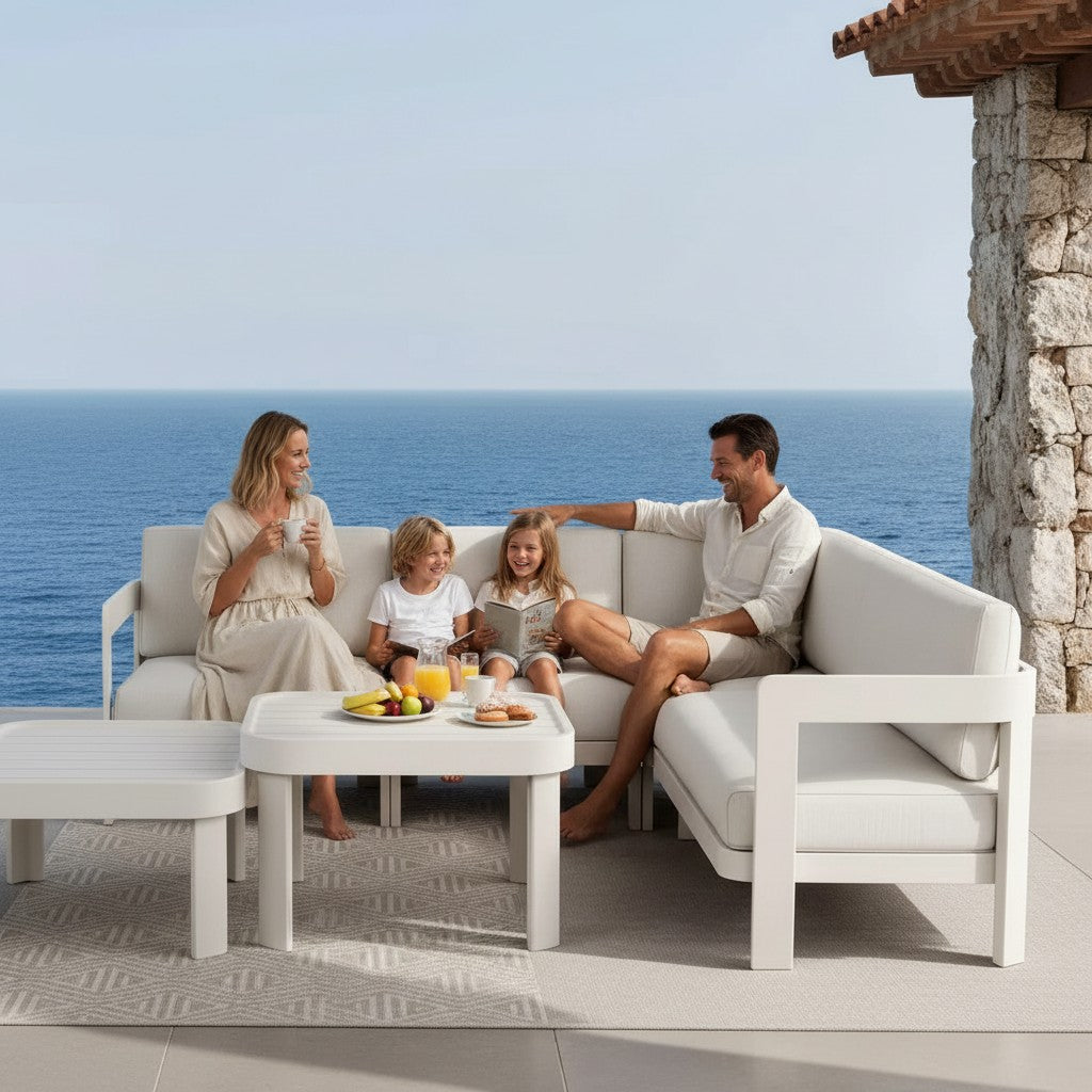 ALUXO Sofia Outdoor Range 8 Seater Corner Lounge Set