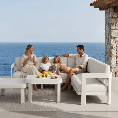 ALUXO Sofia Outdoor Range 8 Seater Corner Lounge Set