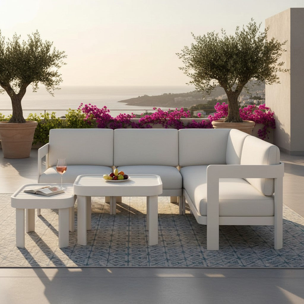 ALUXO Sofia Outdoor Range 8 Seater Corner Lounge Set
