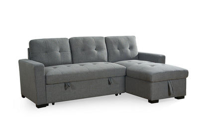 Alder Sofabed Grey Fabric Universal Storage Corner Sofa