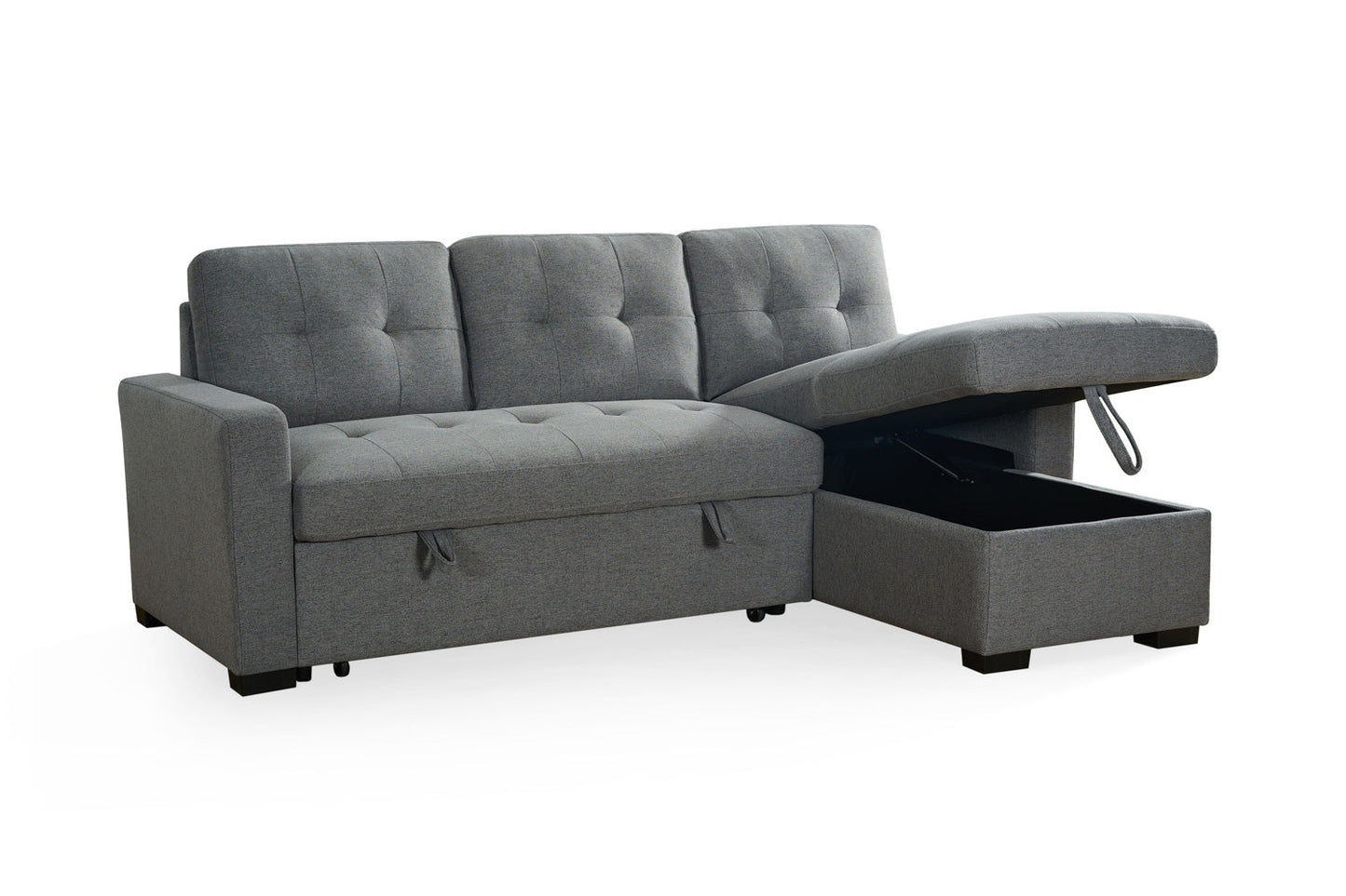 Alder Sofabed Grey Fabric Universal Storage Corner Sofa