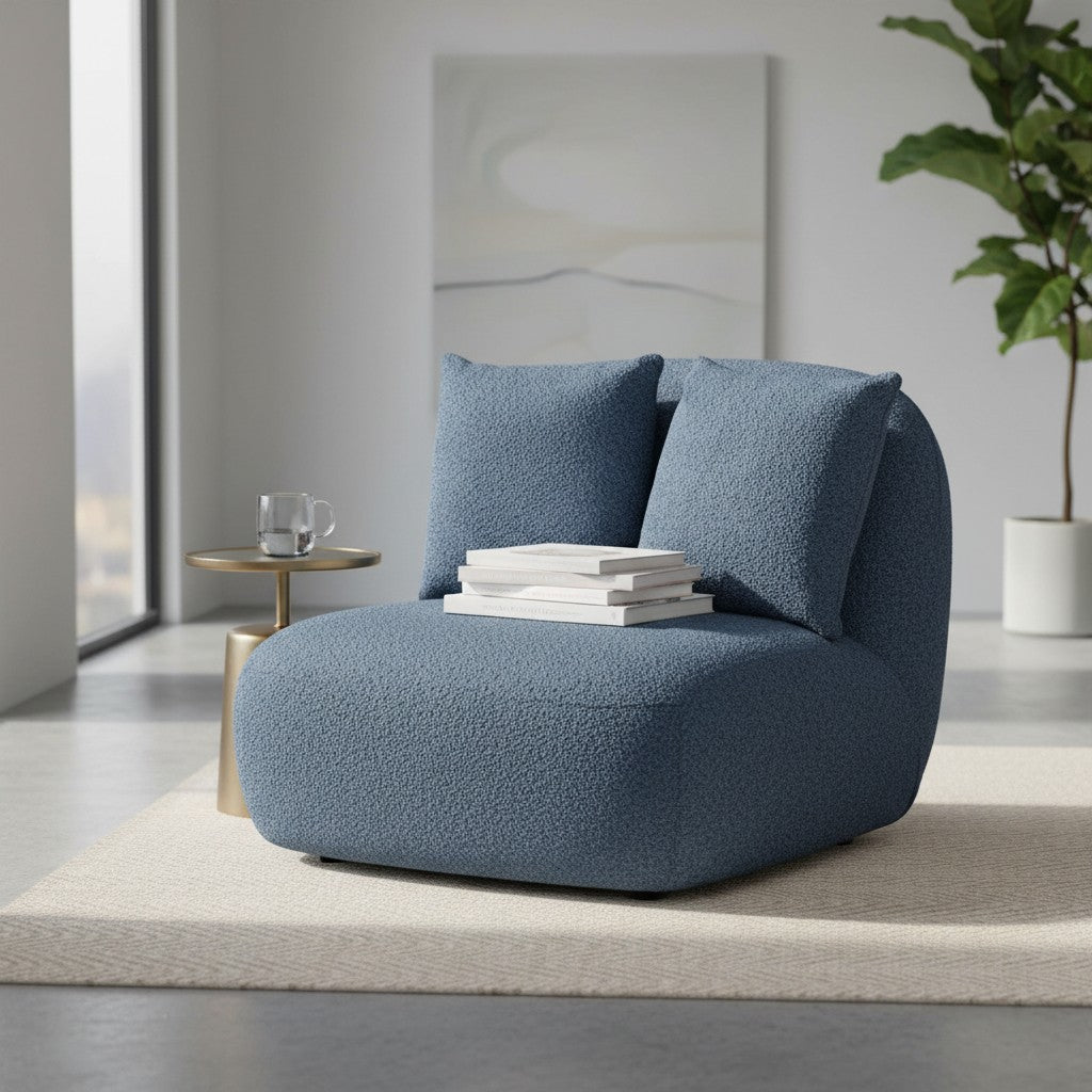 Miami Swivel Accent Armchair In Blush Orange Fabric