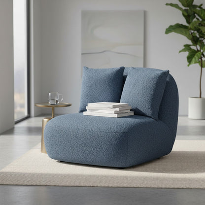 Miami Swivel Accent Armchair In Blush Orange Fabric