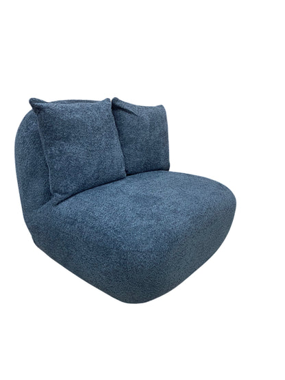 Miami Swivel Accent Armchair In Blush Orange Fabric