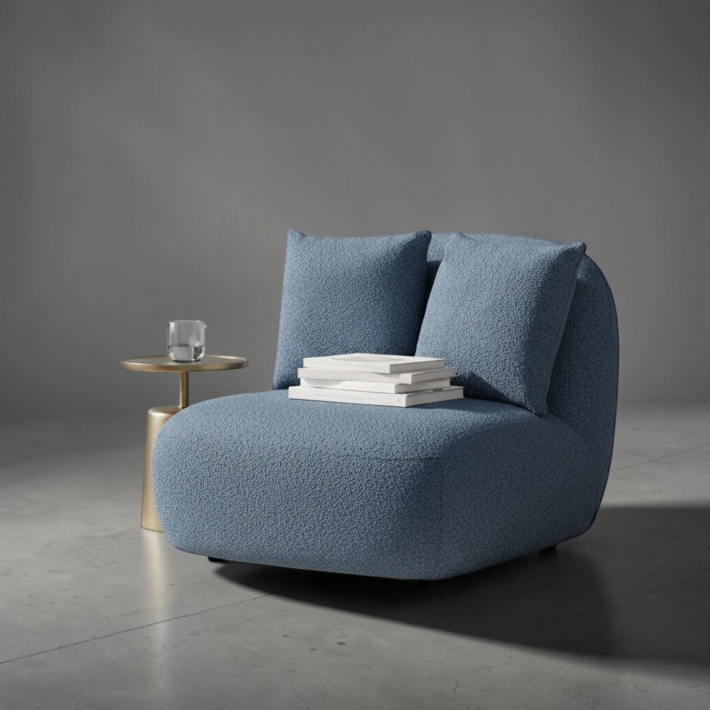 Miami Swivel Accent Armchair In Blush Orange Fabric
