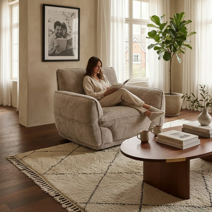 Angelo Beige Fabric Armchair