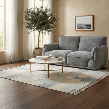 Angelo Grey Fabric 3 Seater Sofa