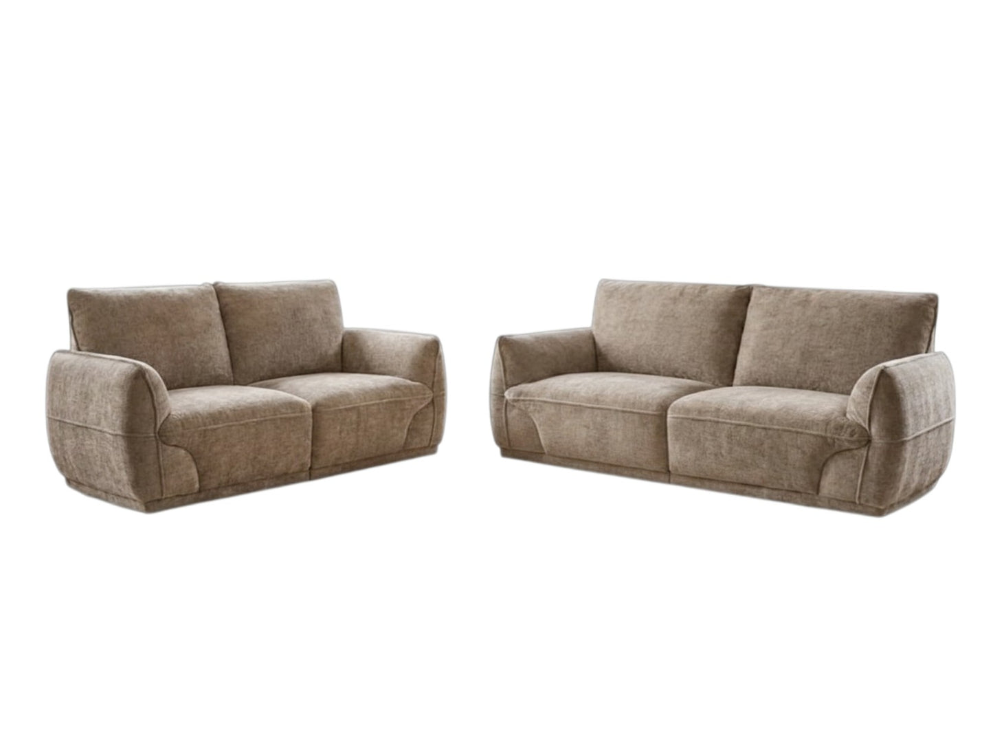 Angelo Sofa Beige Fabric 3+2 Sofa Suite