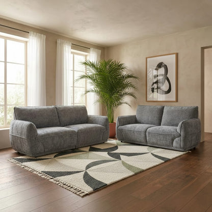 Angelo Sofa Grey Fabric 3+2 Sofa Suite