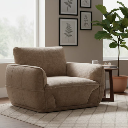 Angelo Beige Fabric Armchair