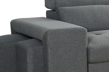 Artemis Sofabed Grey Fabric Universal Storage Corner Sofa