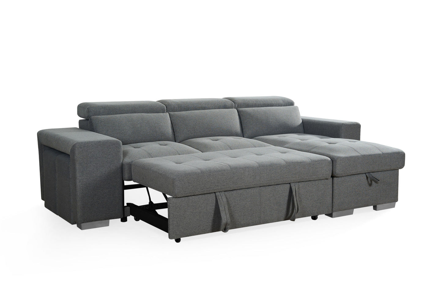 Artemis Sofabed Grey Fabric Universal Storage Corner Sofa