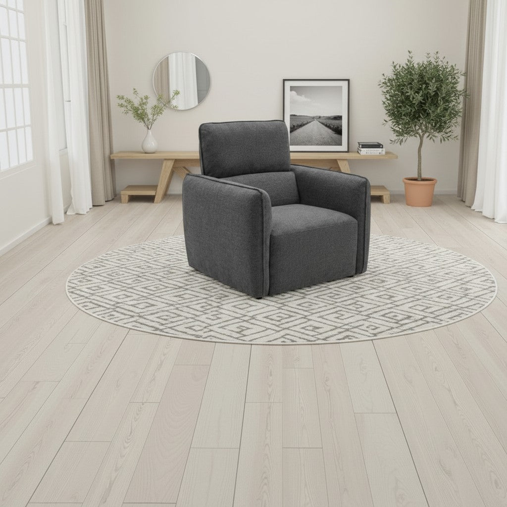 Ascot Charcoal Grey Fabric Armchair