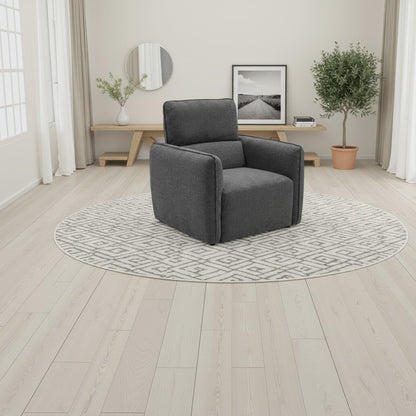 Ascot Charcoal Grey Fabric Armchair