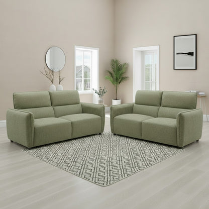 Ascot Green Fabric 3+2 Sofa Suite