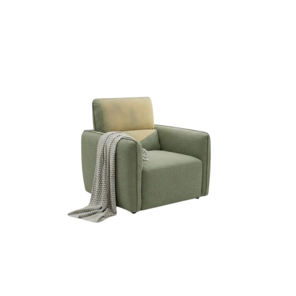 Ascot Green Fabric Armchair